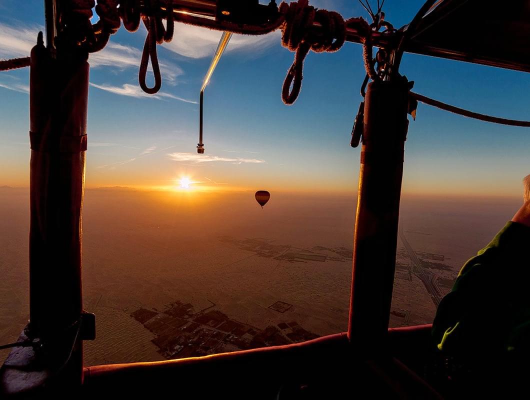 Catch the serene sunrise views from up in the sky
