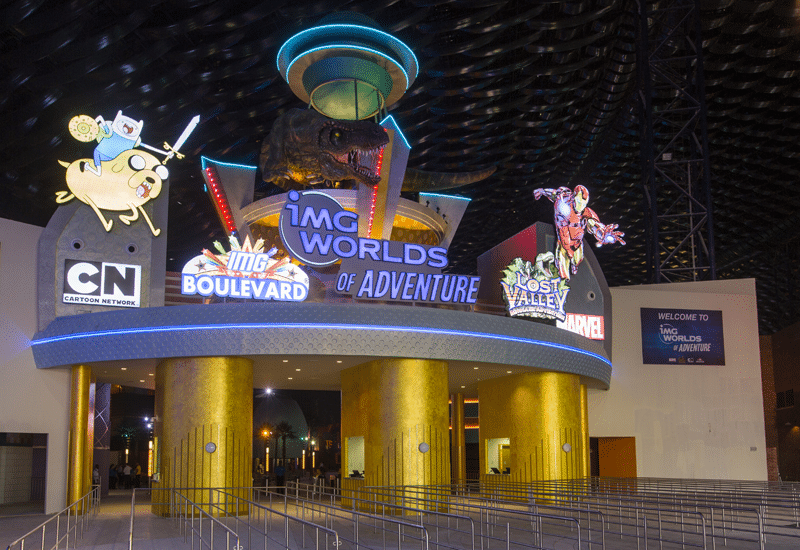 Location of IMG Worlds of Adventure 