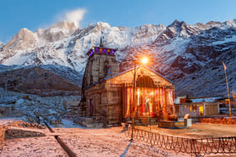 The Kedarnath Temple- altitude of 11,755 ft