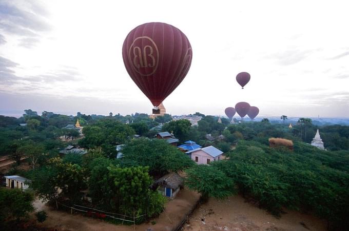 Hot Air Balloon in Myanmar