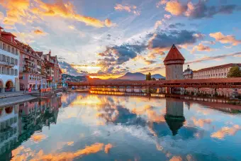 Cruise across Lucerne Lake with stunning alpine views all around