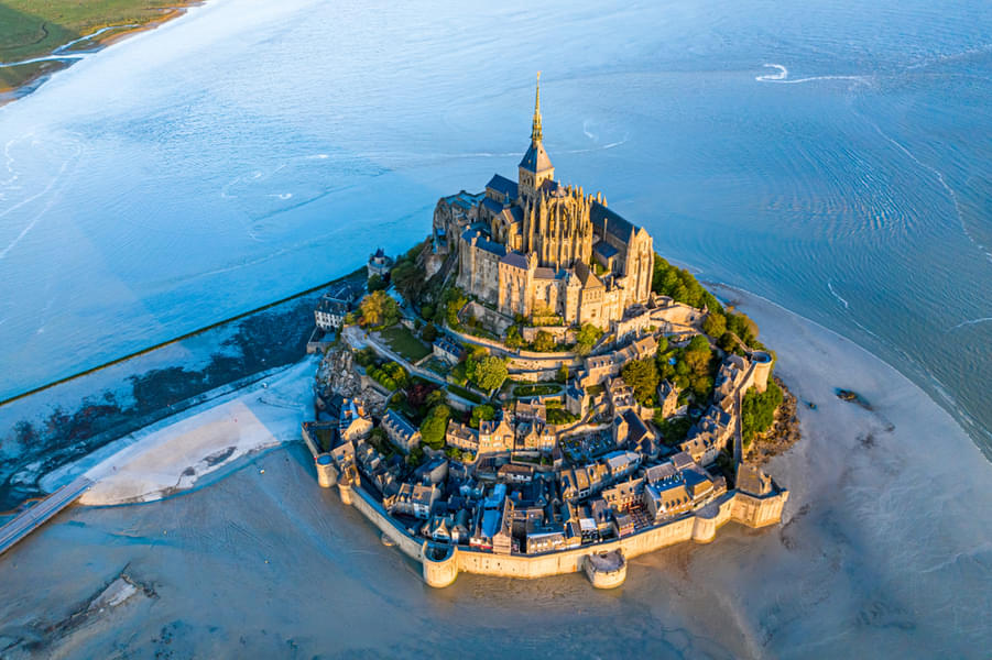 Aerial view of Mont Saint Michel