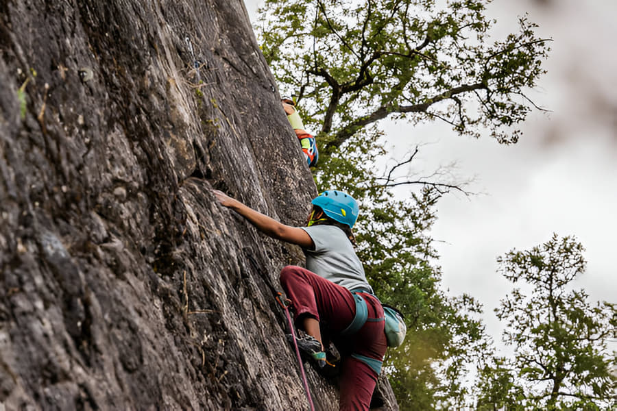 Rappelling at Ramanagara Hill Image
