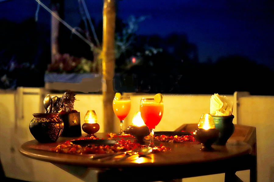 Rooftop Candle Light Dinner In Bangalore Image