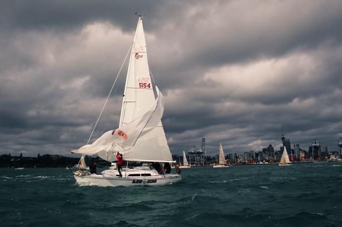 Auckland Harbour Sailboat