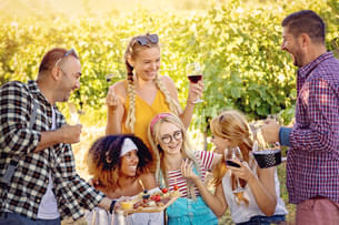 Enjoy delicious wine with your loved ones