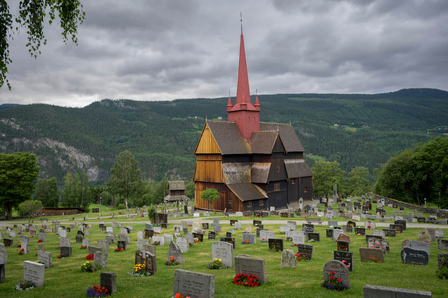 Admire the architecture of Ringebu Stave Church