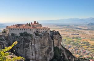 Aerial view of Meteora