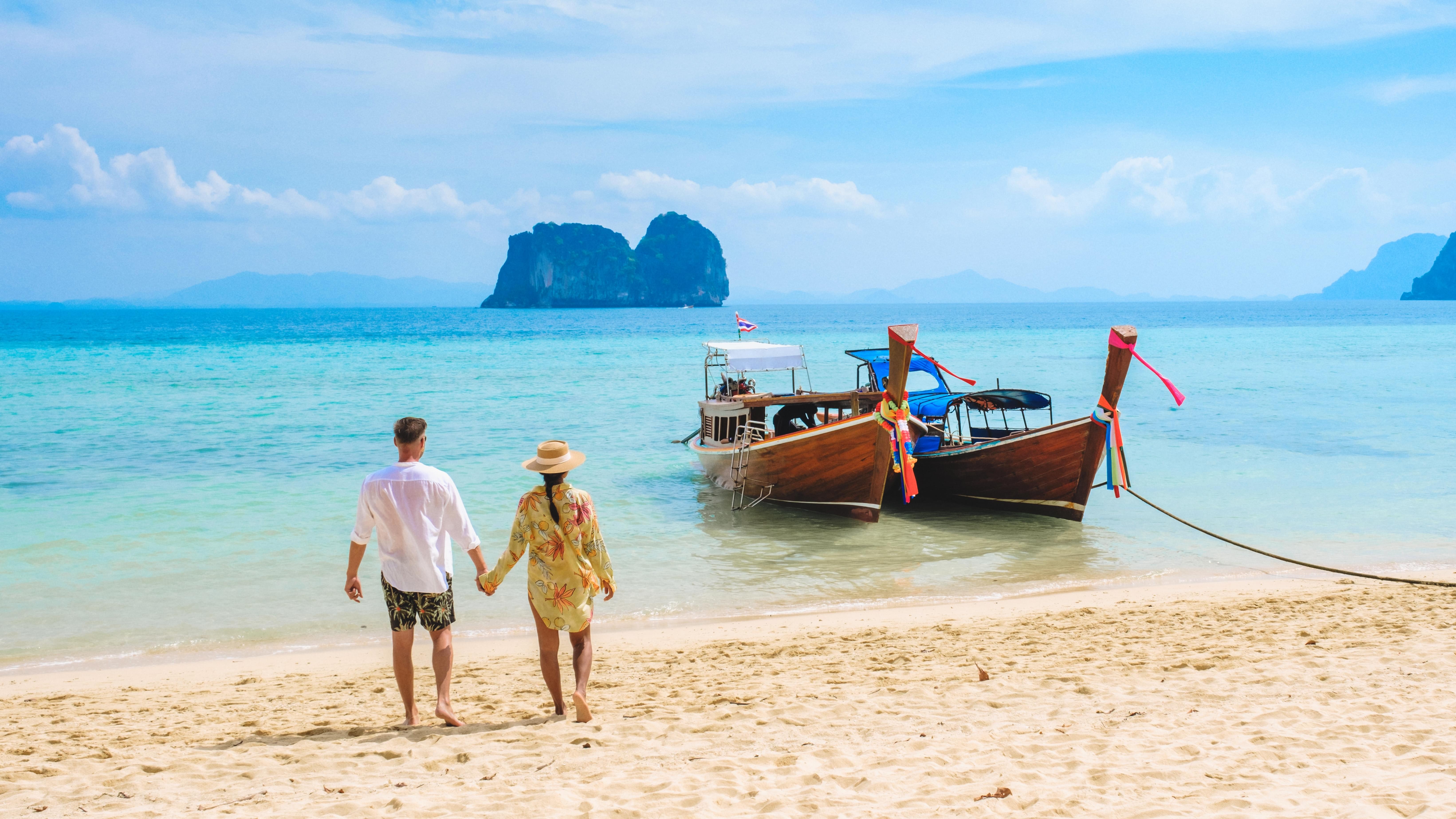 Couple enjoying on the beaches of Andaman