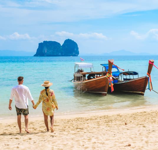 Couple enjoying on the beaches of Andaman