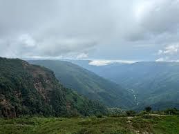 Admire aerial views of Pung Iyer waterfall