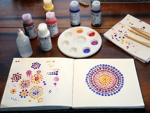 Mandala dot painting workshop