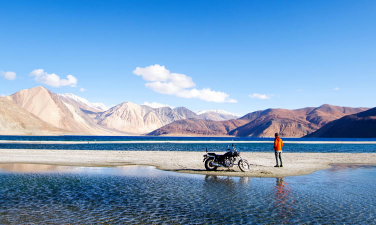 Spend some of "me time" and have a peaceful walk around the pangong lakeshore
