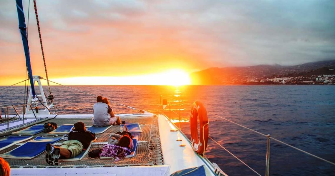 Coral Island and Sunset Catamaran Yacht Tour Image