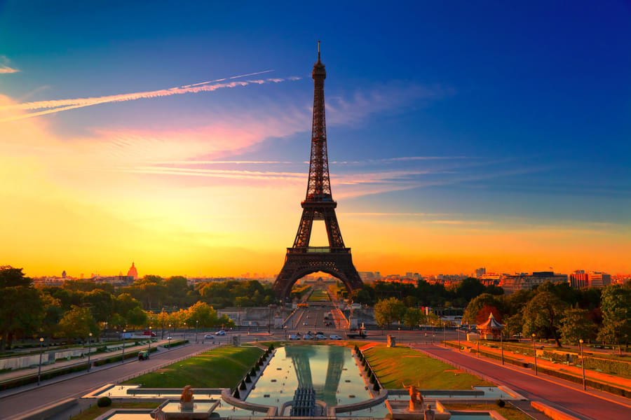 Marvel at the magnificent Eiffel Tower in Paris