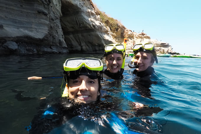 Go snorkeling and see the vibrant marine life of Seven Sea Caves up close