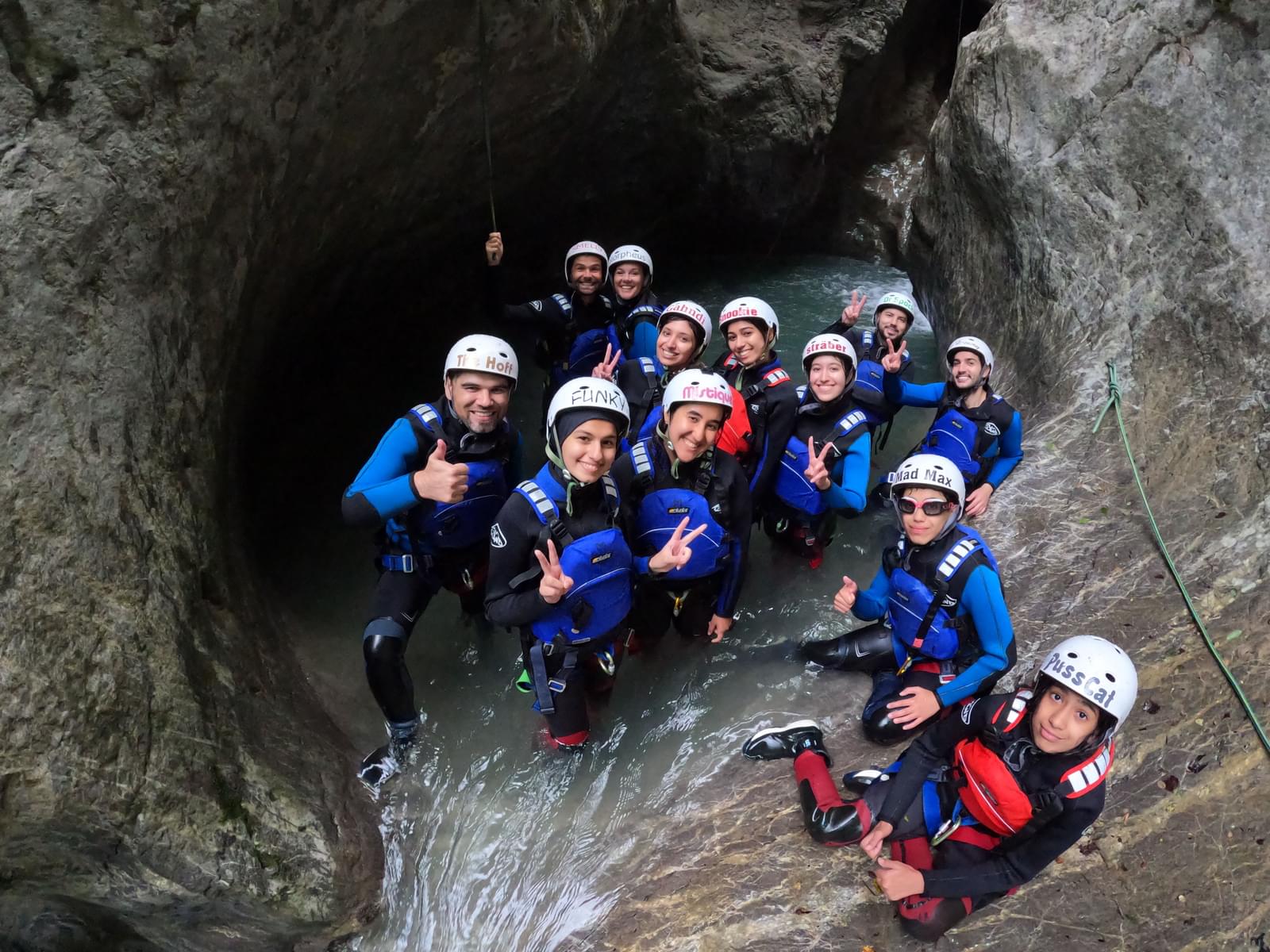 Canyoning in the Saxeten Gorge in Interlaken