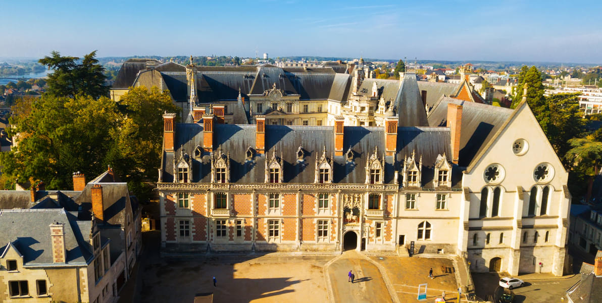 Admire the Royal Chateau de Blois castle's unique architecture