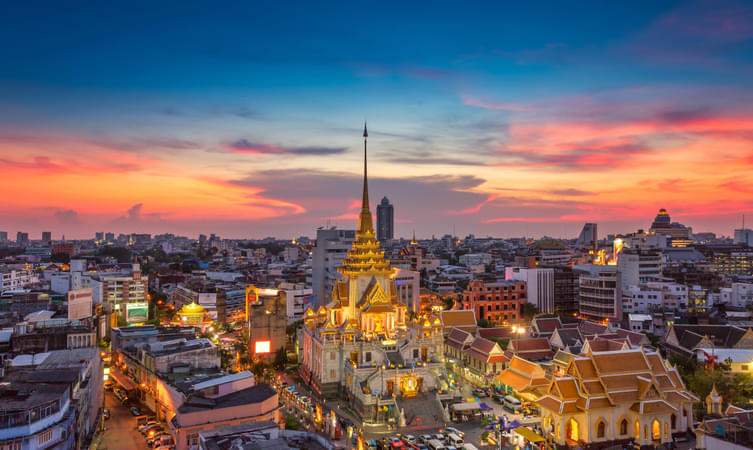 Aerial View of Wat Trai Mit