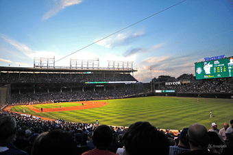 Catch a Chicago Cubs game at Wrigley Field, a historic ballpark