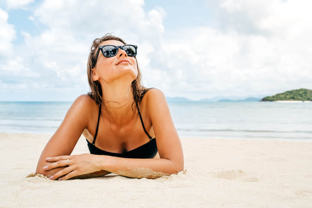 Enjoy sunbathing