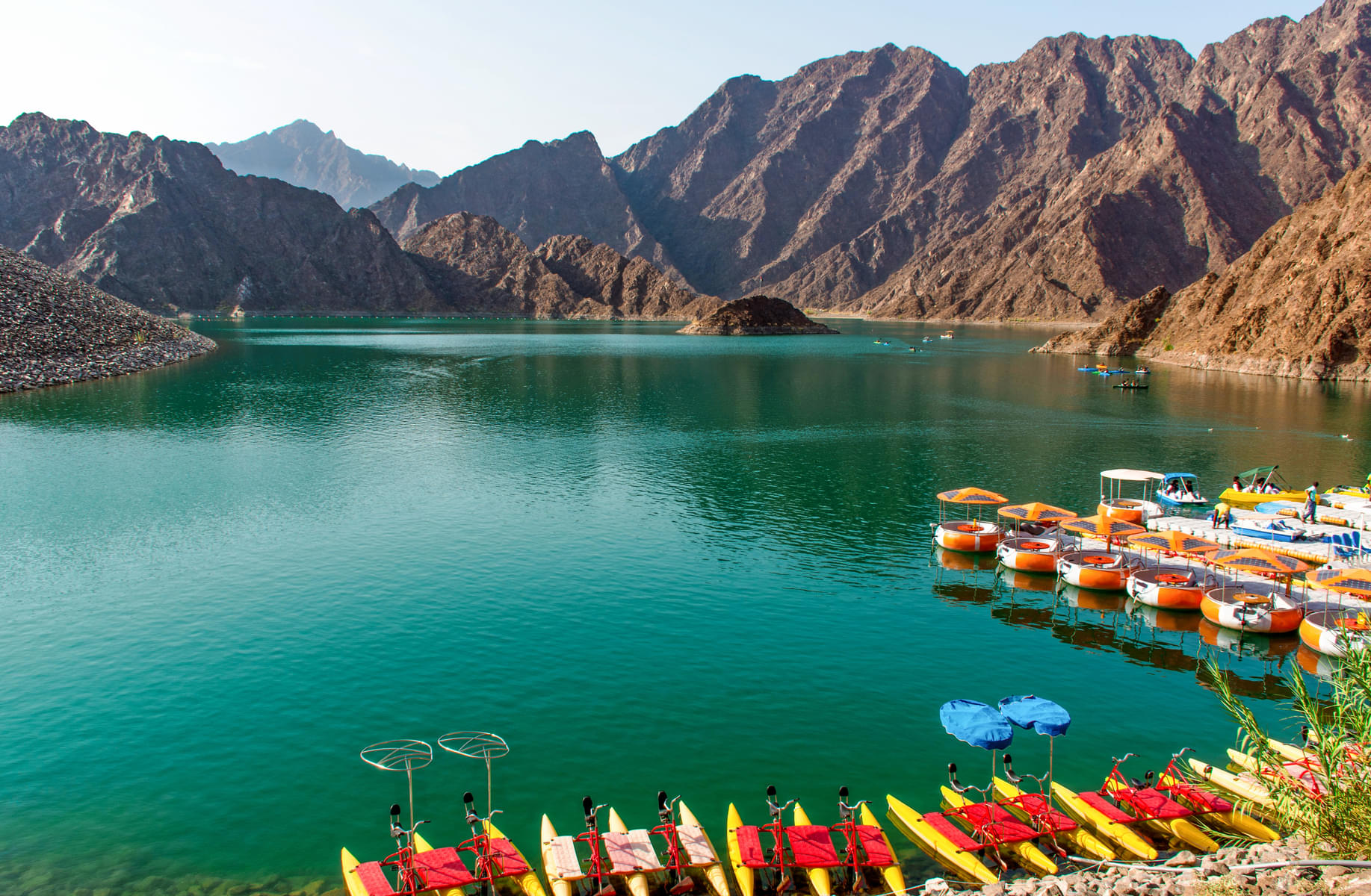 Kayaks available at the Hatta Water Dam