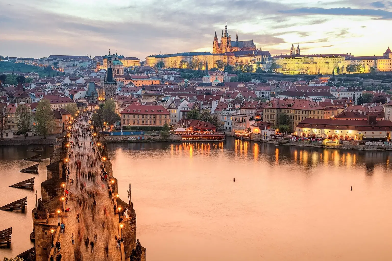 Charles Bridge's Night View