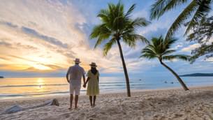 Couple on beach in Phuket