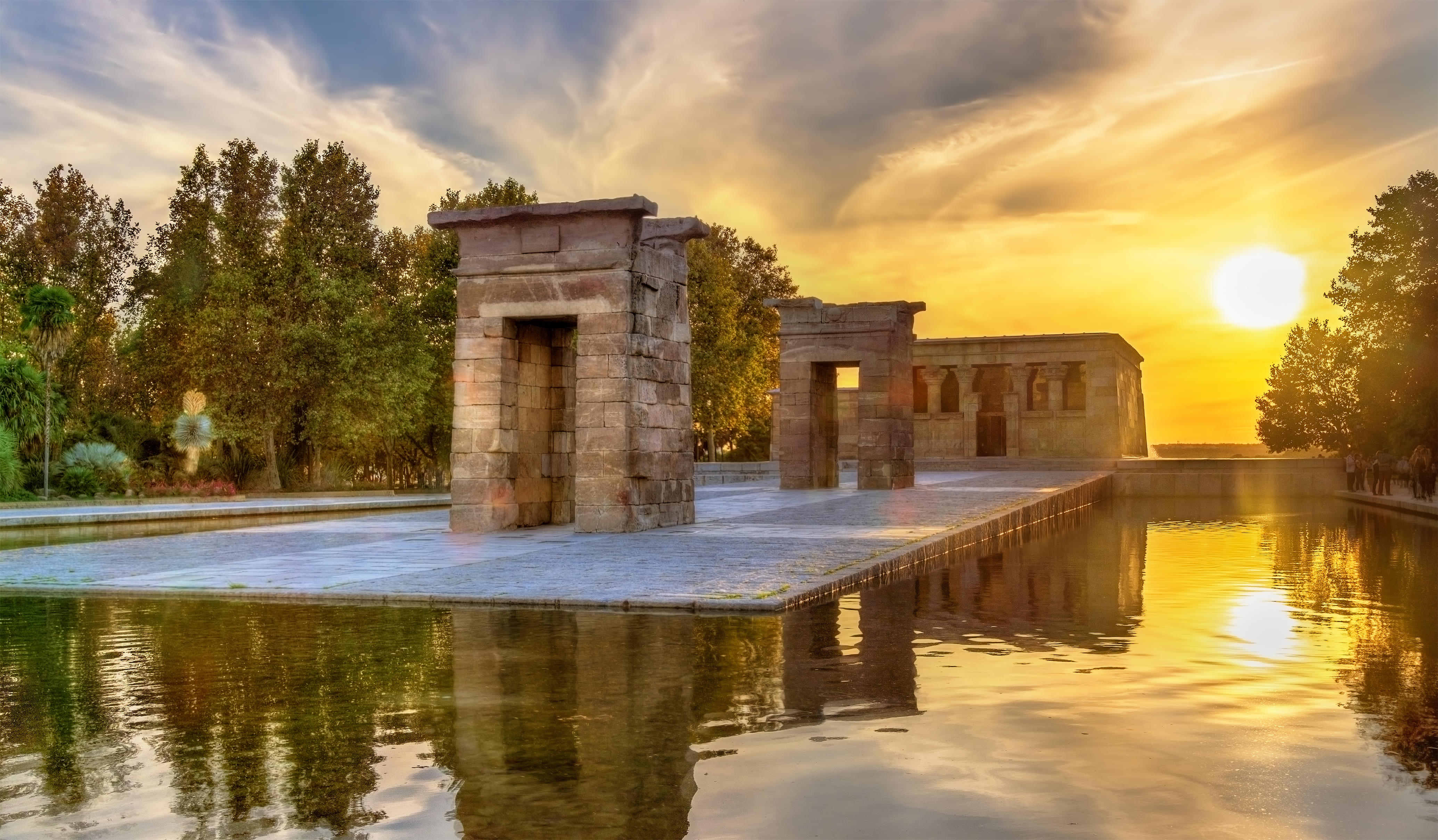 Temple of Debod near Royal Palace of Madrid