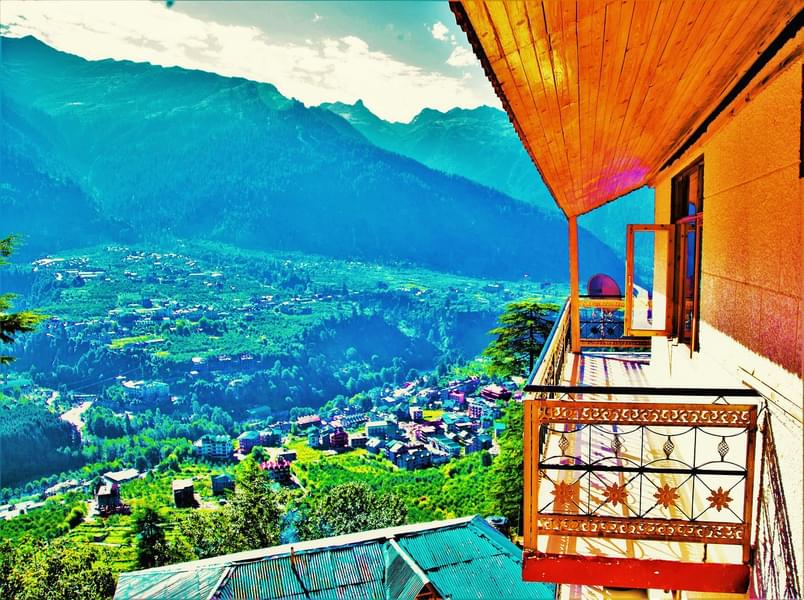 A Hilltop Cottage overlooking Scenic Mountains in Manali Image