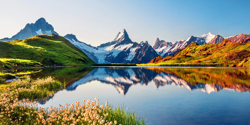 Admire the serene views of Bachalpsee lake in Switzerland