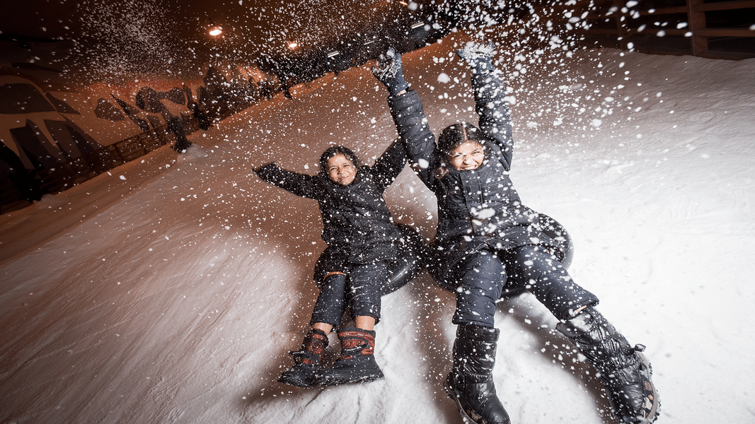 Kids can enjoy sliding on the snow