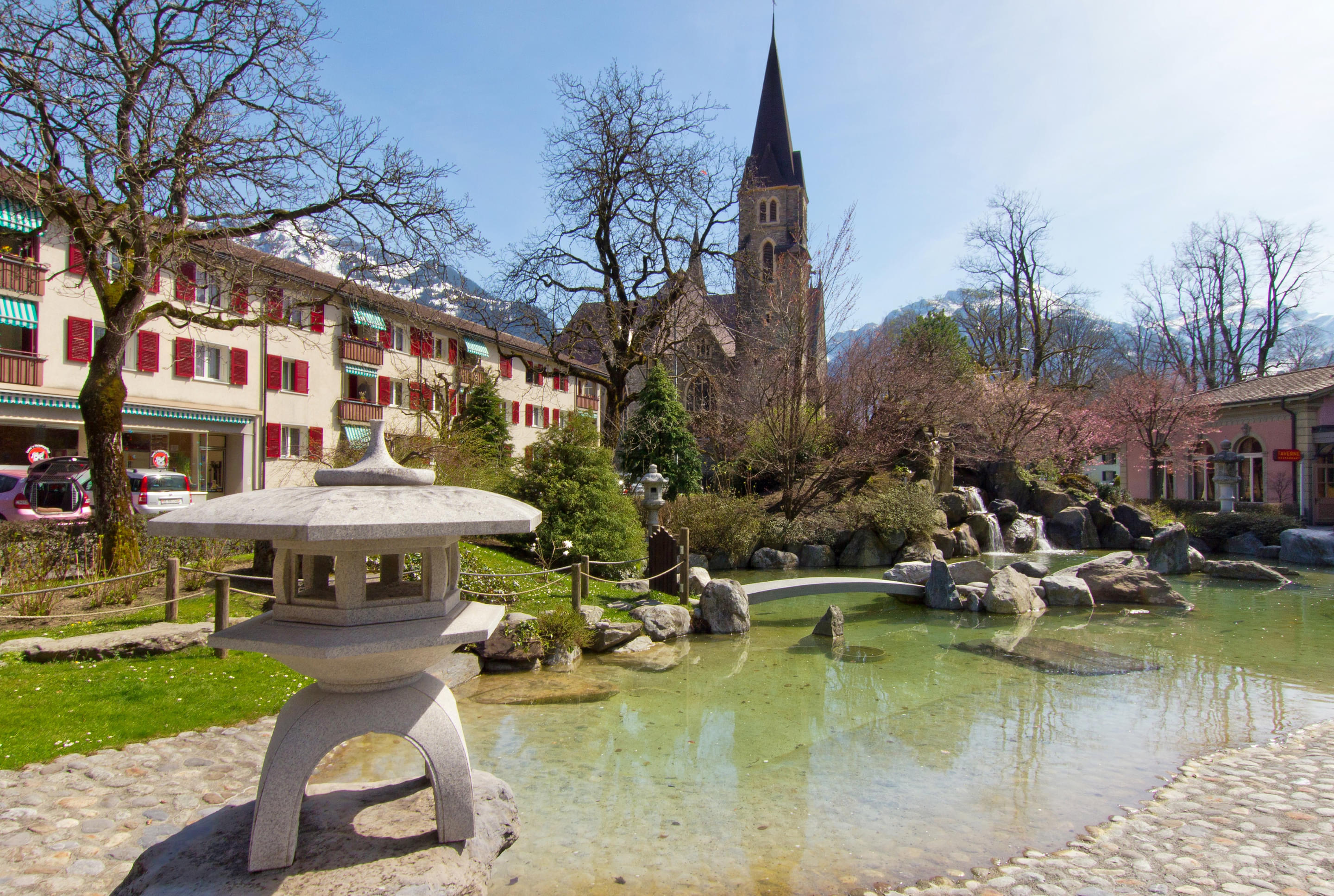Interlaken Monastery And Castle Overview