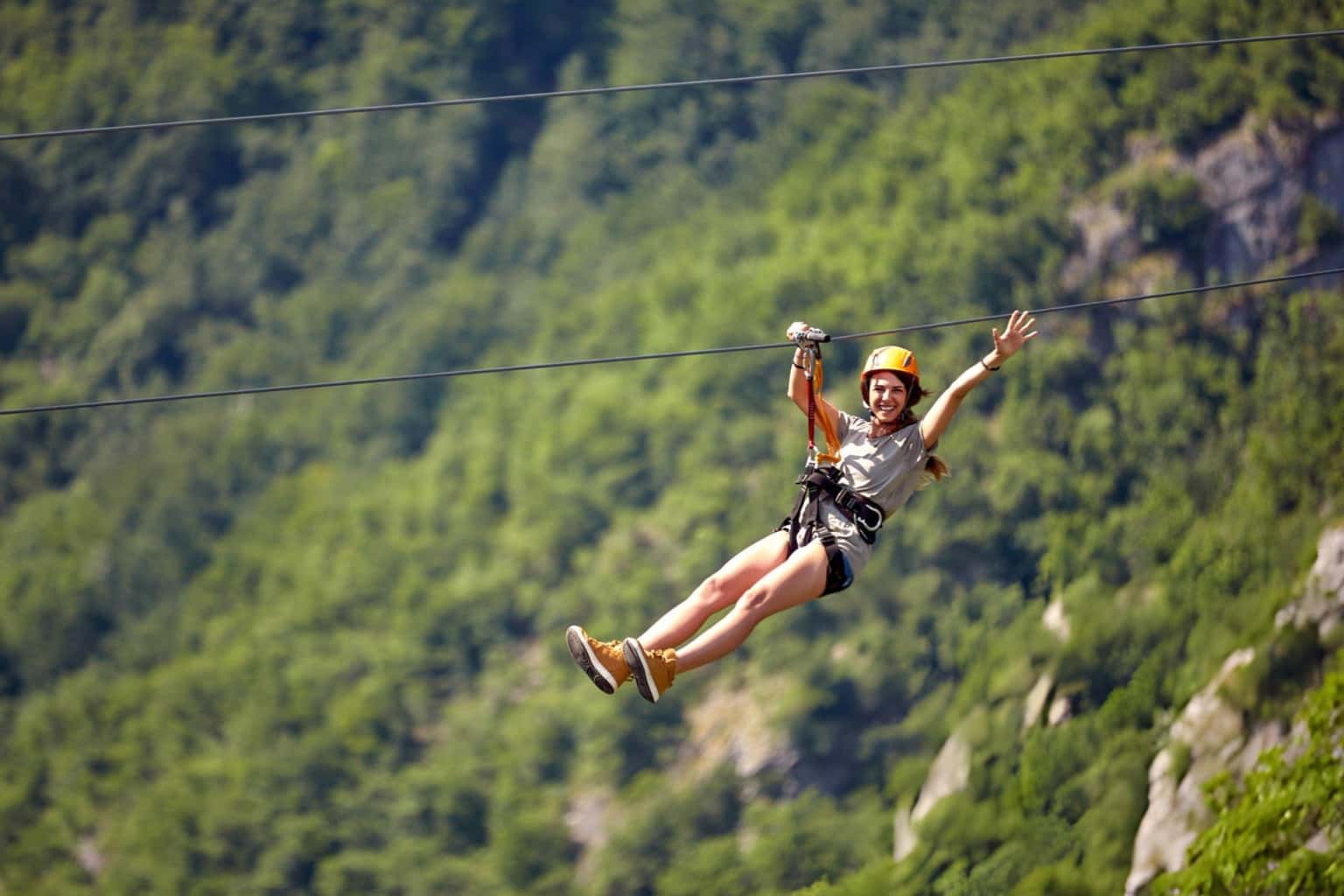 Zipline in Mawkdok, Meghalaya