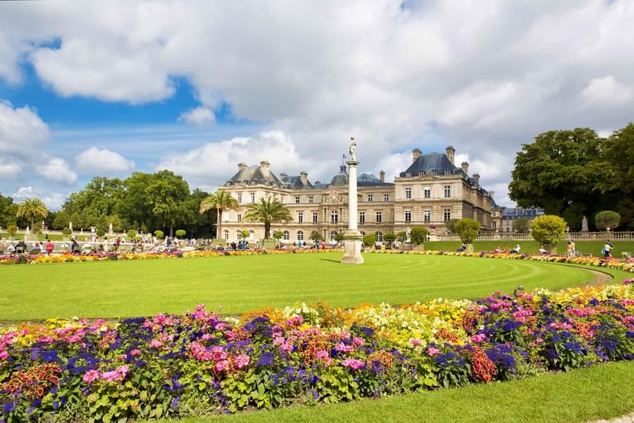 The beautiful view of the Luxembourg Gardens