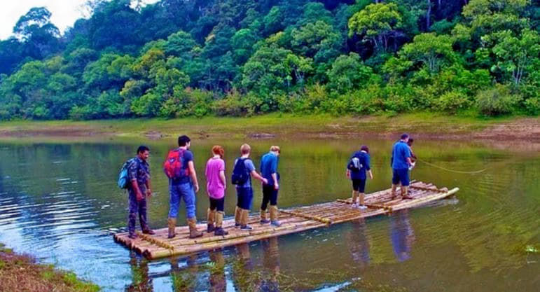 Bamboo Rafting In Wayanad Image