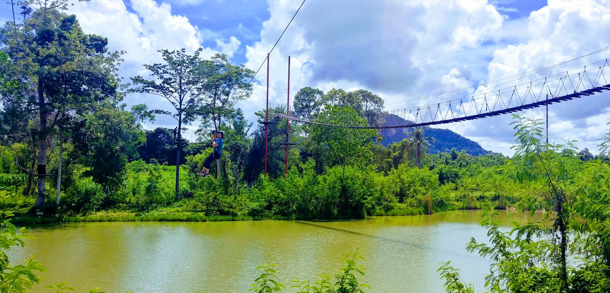 Ziplining at Tarzan Adventure, Pattaya Image