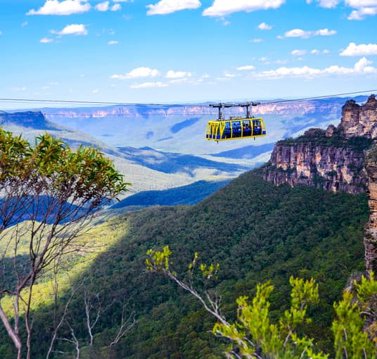 Scenic cable car ride to Blue Mountains